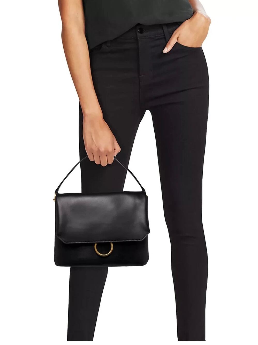 Rag & Bone Black Leather Blake Convertible Handbag